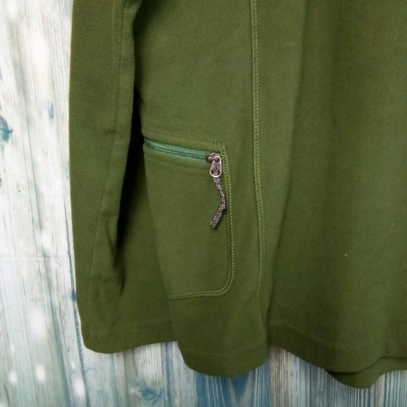 Sherpa green 1/4 zip fleece men's medium - Picture 4 of 7
